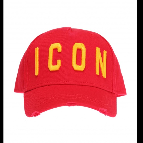 DSQUARED RED YELLOW ICON LOGO HAT CAP DSQ2 - Picture 2 of 6